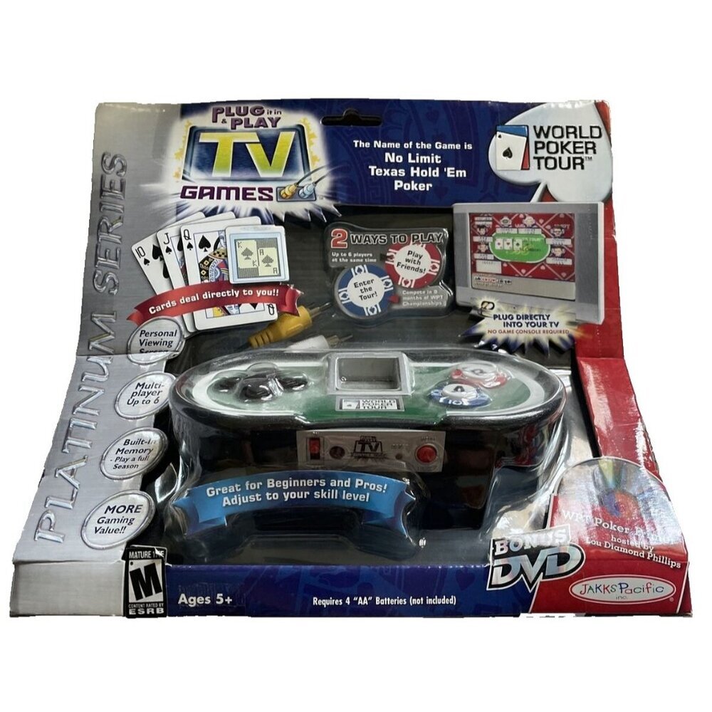 World Poker Tour Plug & Play TV Game By Jakks Pacific